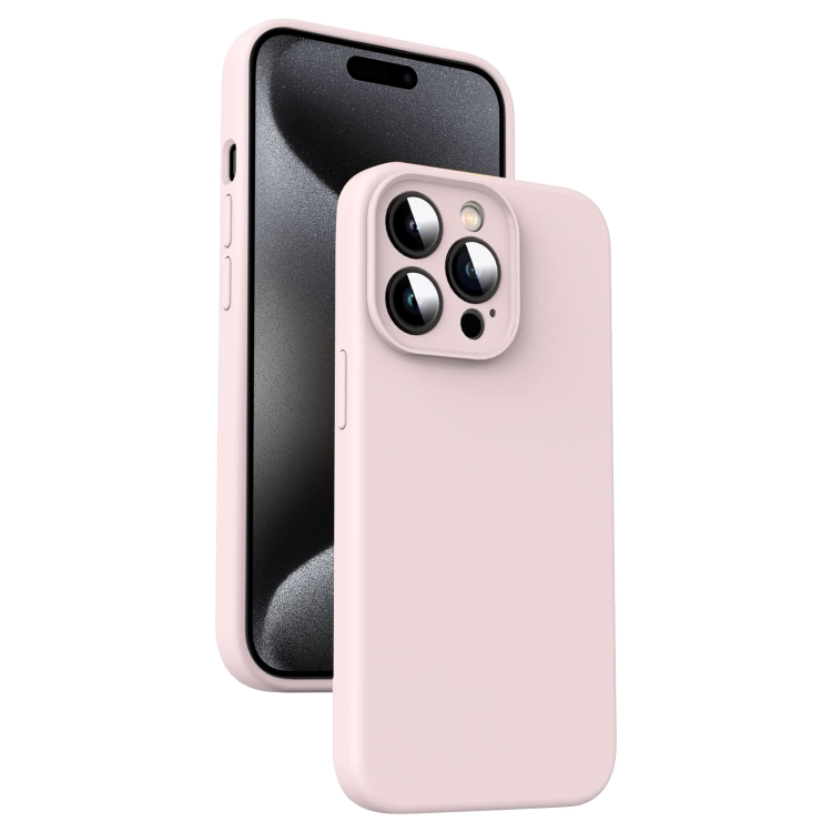 For iPhone 15 Pro Max Microfiber Liquid Silicone Shockproof Phone Case.
