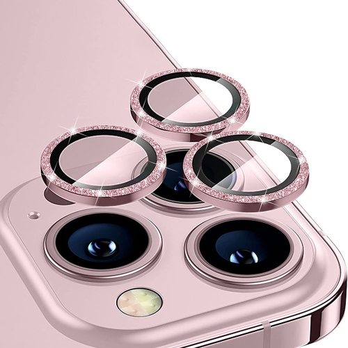 For iPhone 15 Pro / 15 Pro Max ENKAY Hat-Prince Glitter Rear Lens Aluminium Alloy Tempered Glass Film.
