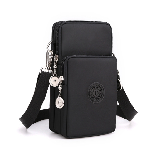 Crossbody Mobile Phone Bag Vertical Wallet Arm Bag With Headphone Hole.