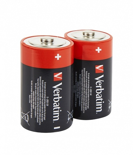 [5083] Verbatim Alkaline D 2pcs Batteries