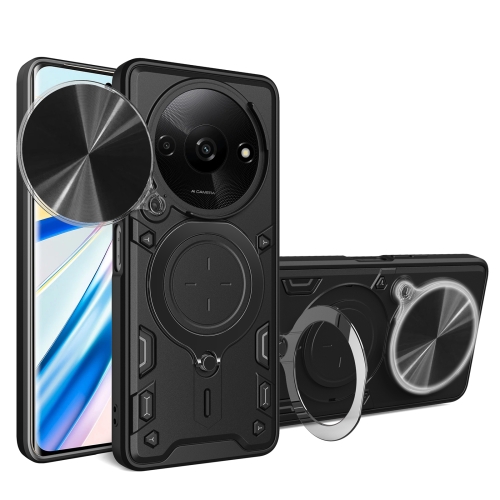 [7016] For Xiaomi Redmi A3 CD Texture Sliding  Magnetic Holder Phone Case.
