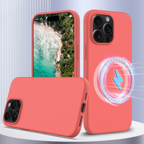 For iPhone 16 Pro Max Shockproof Silicone Magsafe Phone Case.