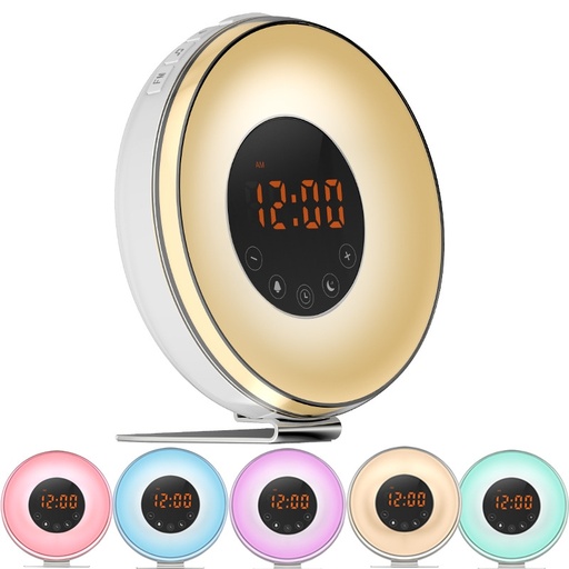 [CLOCK 2] Simulated Sunrise And Sunset Sleep Light Alarm Clock with FM Radio.