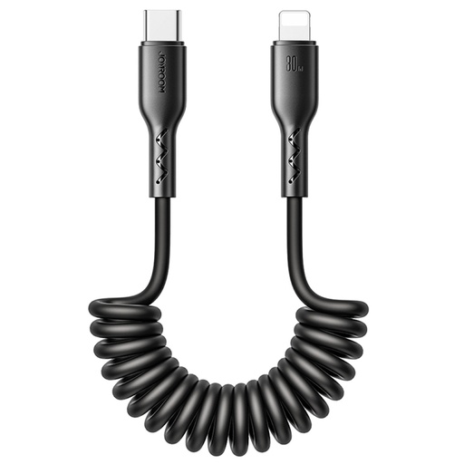 [1259] JOYROOM  30W USB-C / Type-C to 8 Pin Coiled Fast Charging Data Cable.