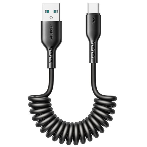[1261] JOYROOM 3A USB to USB-C / Type-C Coiled Fast Charging Data Cable.