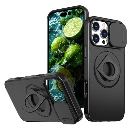 For iPhone 16 Pro Max Camshield MagSafe Ring Holder Armor Phone Case.