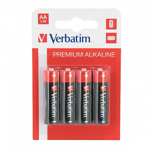 [1138] Verbatim Alkaline AA 4pcs Batteries.