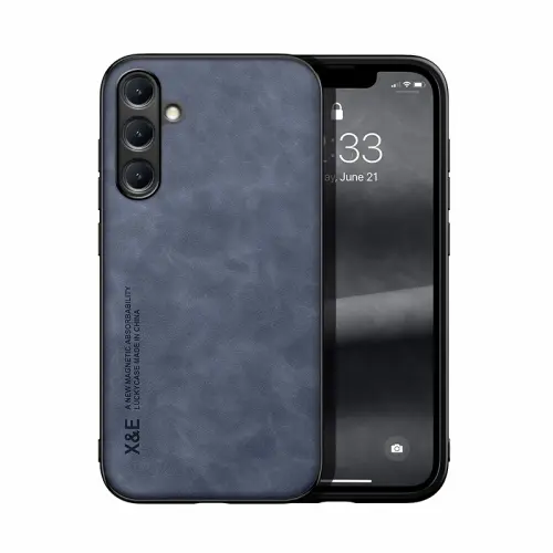 For Samsung Galaxy A16 4G Skin Feel Magnetic Leather Back Phone Case(Dark Grey)