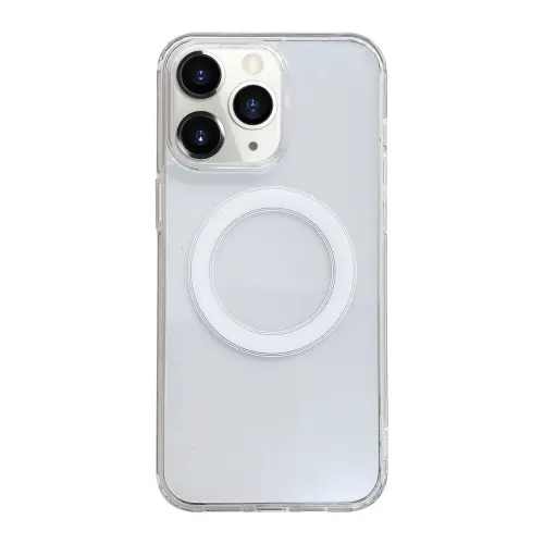 For iPhone 11 Pro Max Clear Acrylic TPU MagSafe Phone Case.