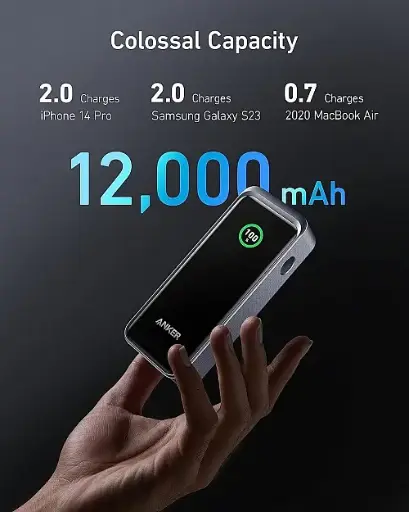 Anker Mobile Powerbank 12000 Prime 130W w/Display.