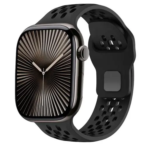 For Apple Watch 42mm / 41mm / 40mm / 38mm Mesh Reverse Buckle Silicone Watch Band.