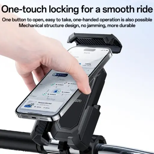 [0-2] Yesido 360 Degree Adjustment Mechanical Locking Bicycle Phone Holder.