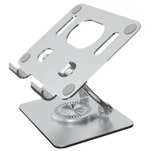 Folding Adjustable Height Ergonomic 360 Rotation CNC Aluminum Desk Laptop Stand.