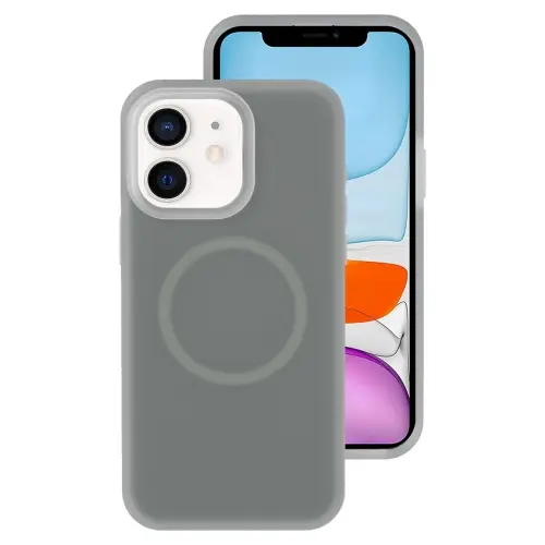 For iPhone 11 Jelly Liquid Silicone MagSafe Magnetic Phone Case.