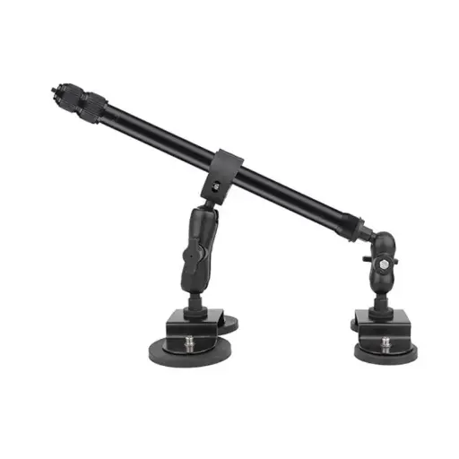 Dual-Leg Magnetic Base Fixed Mount Holder with Selfie Stick Kit for GoPro and Other Action Cameras