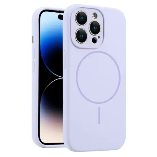 For iPhone 13 Pro Max Fine Hole Liquid Silicone MagSafe Phone Case
