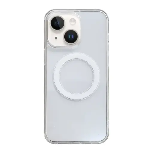 For iPhone 14 Clear Acrylic TPU MagSafe Phone Case(Transparent) 