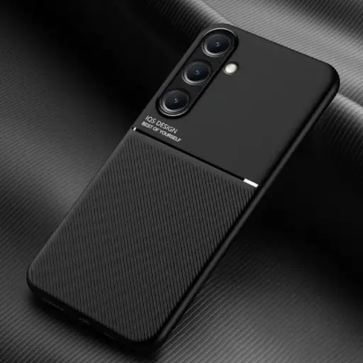 For Samsung Galaxy A16 4G Classic Tilt Strip Grain Magnetic PC Hybrid TPU Phone Case