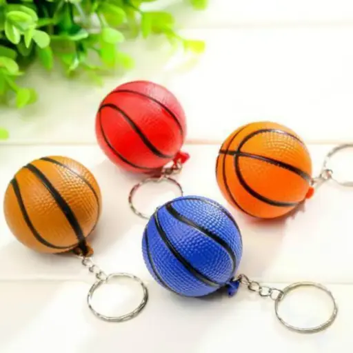 Plastic Mini Basketball Keychain Men Car Key Ring Sports.