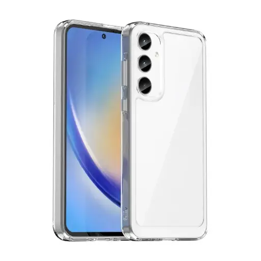 For Samsung Galaxy A35 Colorful Series Acrylic Hybrid TPU Phone Case(Transparent)