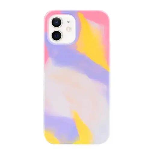For iPhone 11 Liquid Silicone Watercolor Protective Case , Fixed Color, Random Shape