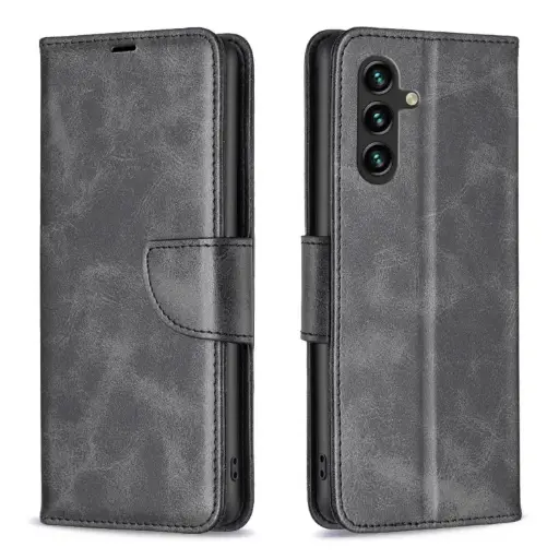 For Samsung Galaxy A56 5G Lambskin Texture Pure Color Flip Leather Phone Case