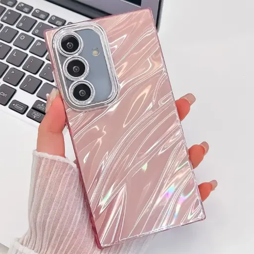 For Samsung Galaxy A36 5G Plating Glitter Texture TPU Phone Case with Lens Film