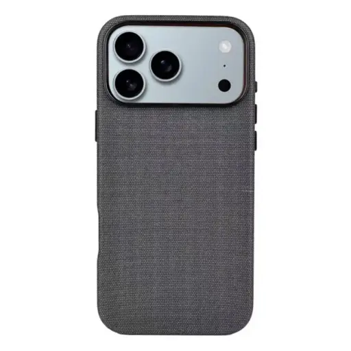 For iPhone 17 Pro Max Kalebol Fabric-Textured Perforated MagSafe PC Phone Case