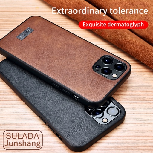 iPhone 13 Pro Max SULADA Shockproof TPU + Handmade Leather