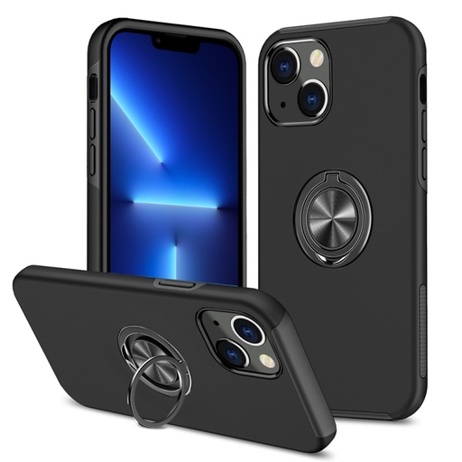 [00-107] iPhone 13 Pro Max Magnetic Ring Kickstand Shockproof Phone Case 