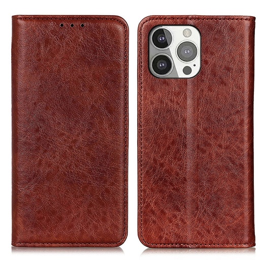iPhone 13 Pro Magnetic Crazy Horse Texture Horizontal Flip Leather Case with Holder & Card Slots & Wallet 