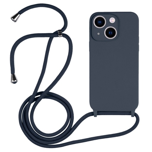 [00-117] iPhone 13 Crossbody Lanyard Liquid Silicone Case.