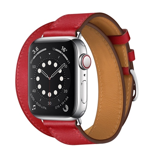  FOR Apple Watch 3 / 2 / 1 Generation 38mm Universal Leather Double-loop Watch Band