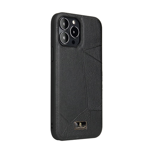 [00-65] For iPhone 13 Pro Fierre Shann Leather Texture Phone Back Cover Case 