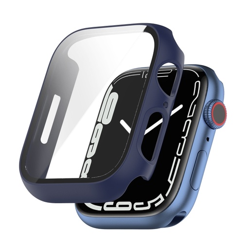 [00-254] 
Shockproof PC Protective Case with Tempered Glass Film For Apple Watch Series 9 / 8 / 7 45mm.