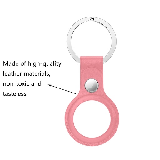 
Anti-scratch Top-layer Cowhide Leather Protective Cover with Hanging Buckle for Airtag.