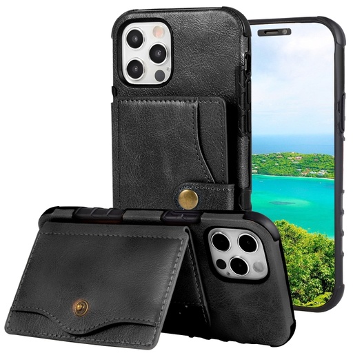 For iPhone 12 Pro Max  with Card Slots & Holder & Wallet & Crossbody Strap.