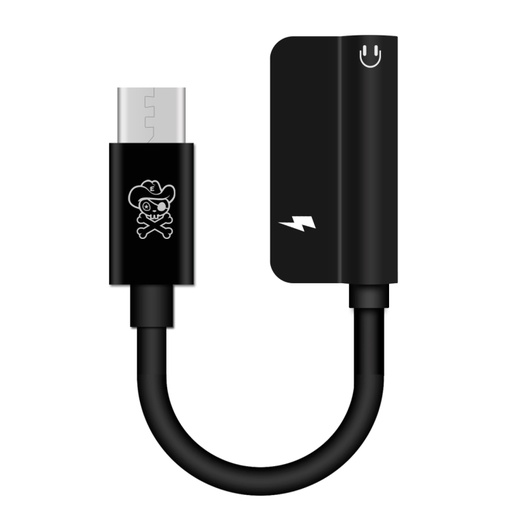 [00-445] ENKAY Hat-ptince Type-C to Type-C&3.5mm Jack Charge Audio Adapter Cable.