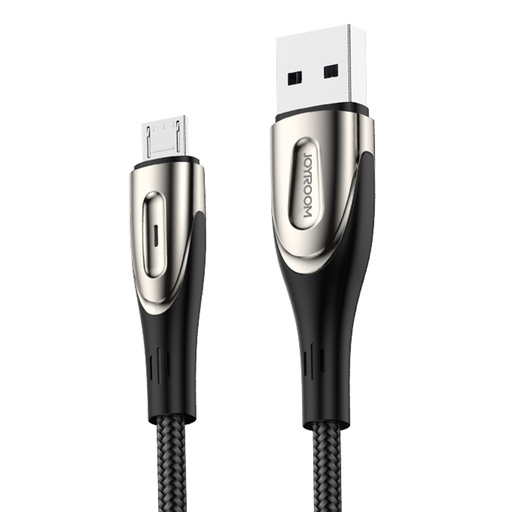 [00-461] 3A Micro USB Charging + Transmission Nylon Braided Data Cable with Indicator.