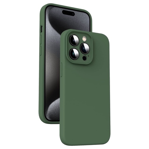 For iPhone 15 Pro Max Microfiber Liquid Silicone Shockproof Phone Case.