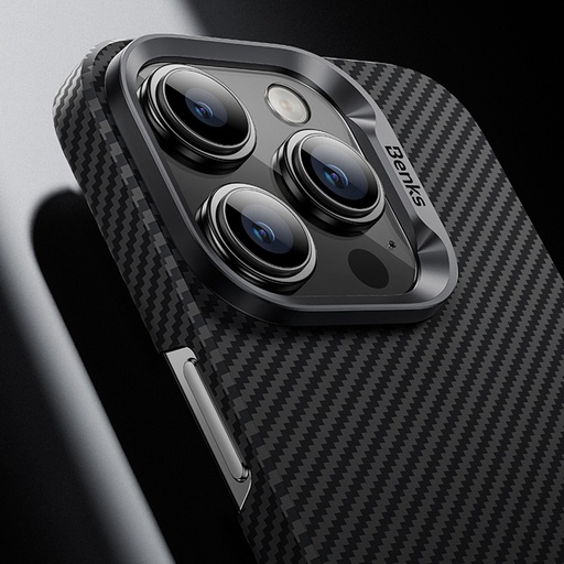 [00-647] For iPhone 15 Benks  MagSafe Magnetic Kevlar Carbon Fiber Phone Case.