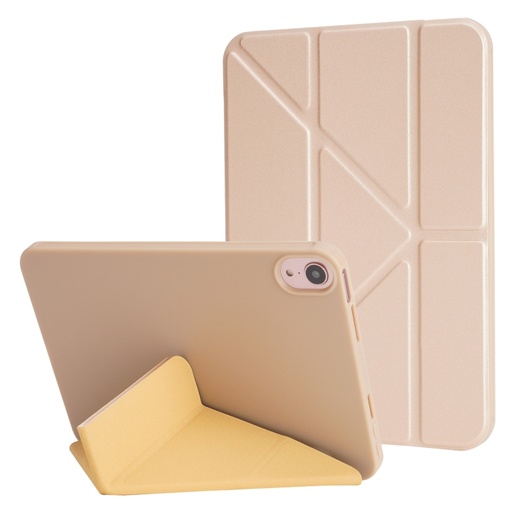 For iPad 10th Gen 10.9 2022 Millet Texture PU + Silicone 3-folding Leather Tablet Case.