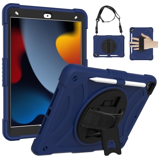 [00-735] For iPad 10.2 2021 / 2020 / 2019 PC + Silicone Combination Tablet Case.