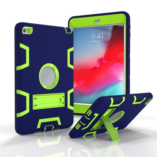 Contrast Color Silicone + PC Shockproof Case for iPad mini 5 / mini 4, with Holder.
