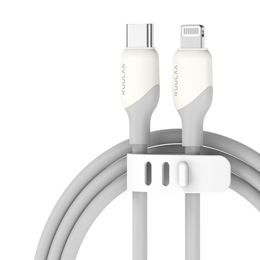 KUULAA 30W USB-C/Type-C to 8 Pin Liquid Silicone MFI Data Cable.1m.