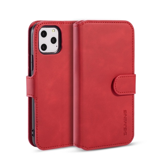DG.MING Retro Oil Side Horizontal Flip Case with Holder & Card Slots & Wallet for iPhone 11 Pro,