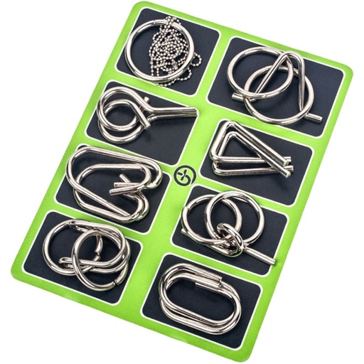 	8pcs /Set Intelligence Unlocking Childrens Educational Toys Nine Consecutive Rings Lu Ban Lock.

