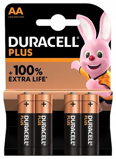 [1121] Duracell Alkaline AA Plus Batteries 4pcs.