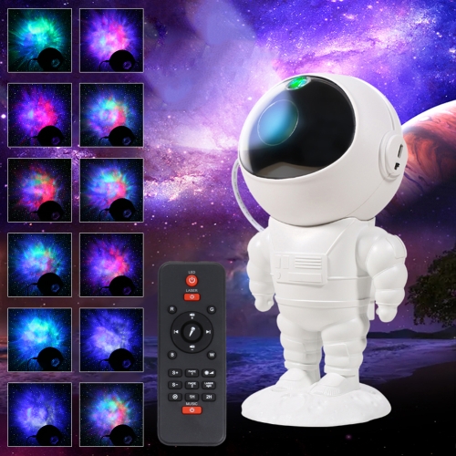 [1204] 5W Astronaut Starry Sky Projection Lamp USB Night Light (White).