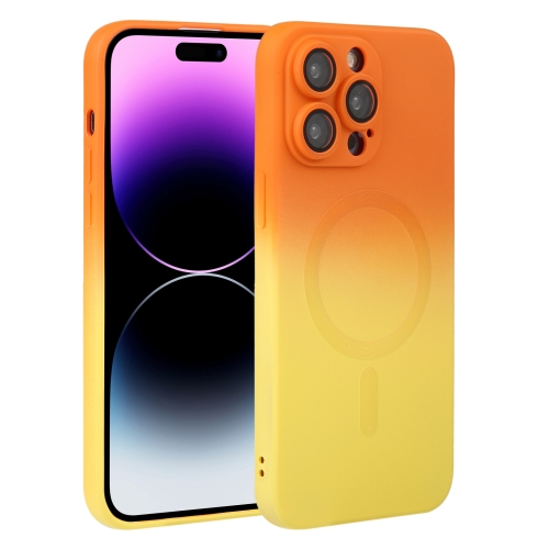 For iPhone 15 Pro Max Liquid TPU Silicone Gradient MagSafe Phone Caes.
